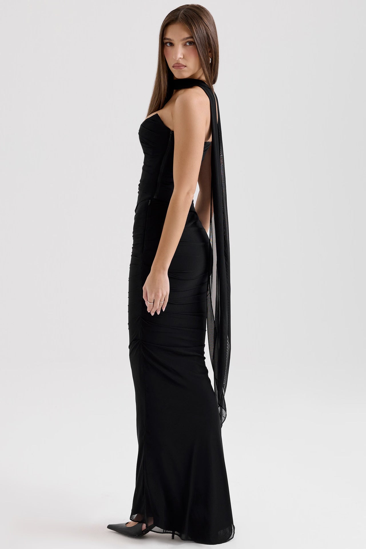 Noir Sculpt Strapless Avond Maxi Jurk