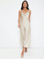 Luxury Satin Slip Midi Dress