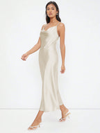 Luxe Satijnen Slip Midi-jurk