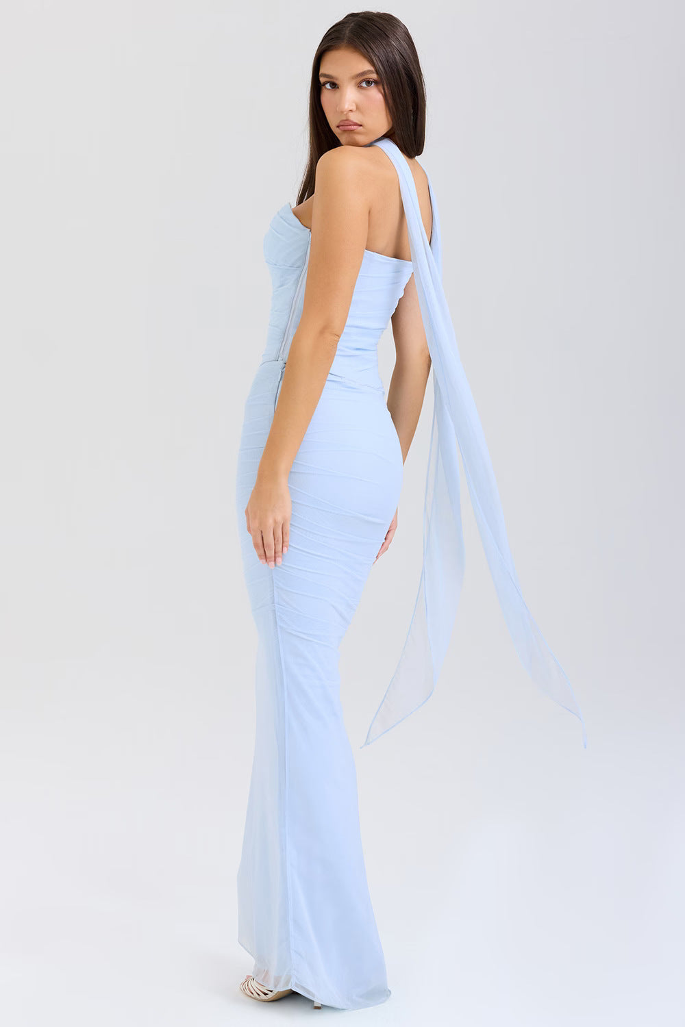Noir Sculpt Strapless Avond Maxi Jurk