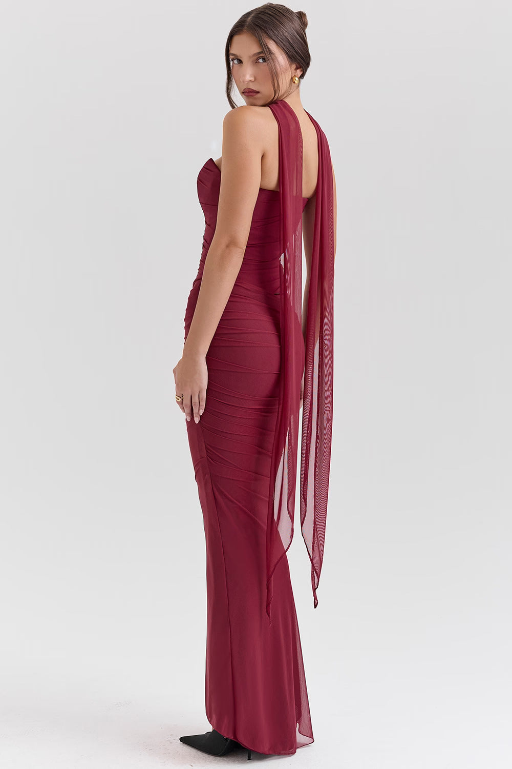 Noir Sculpt Strapless Avond Maxi Jurk