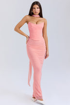 Noir Sculpt Strapless Evening Maxi Dress