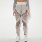 Naadloze Mesh Sculpting Legging met Hoge Taille