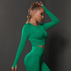Naadloze Corrigerende Activewear Top met Lange Mouwen
