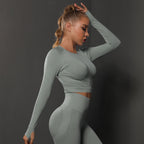 Naadloze Corrigerende Activewear Top met Lange Mouwen
