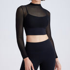 Crop Top met Lange Mouwen voor Vormgevende Compressie