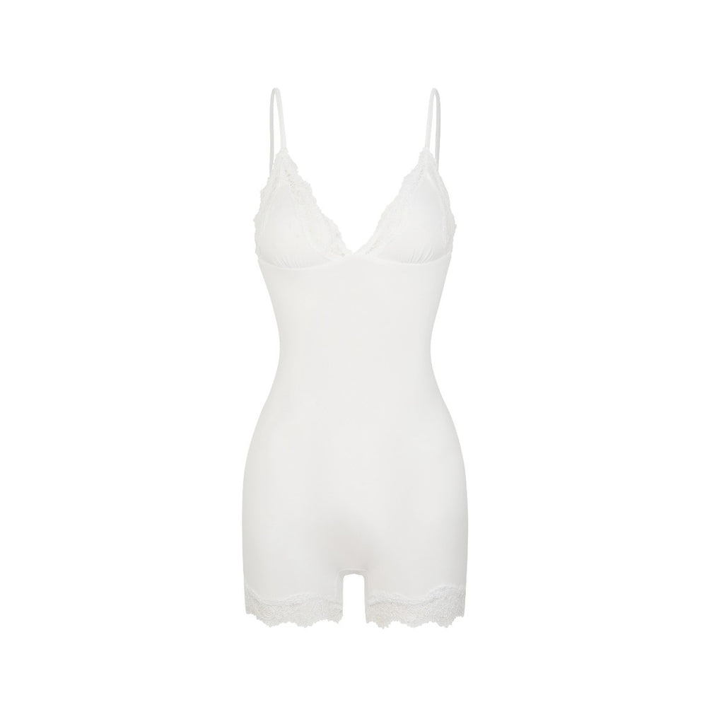 Corrigerende bodysuit met kanten afwerking