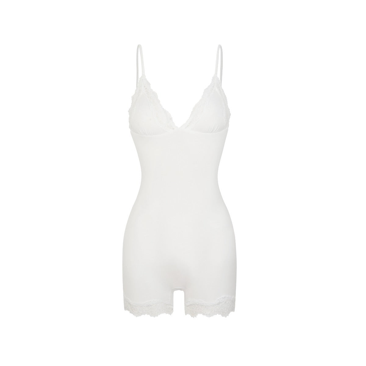 Corrigerende bodysuit met kanten afwerking