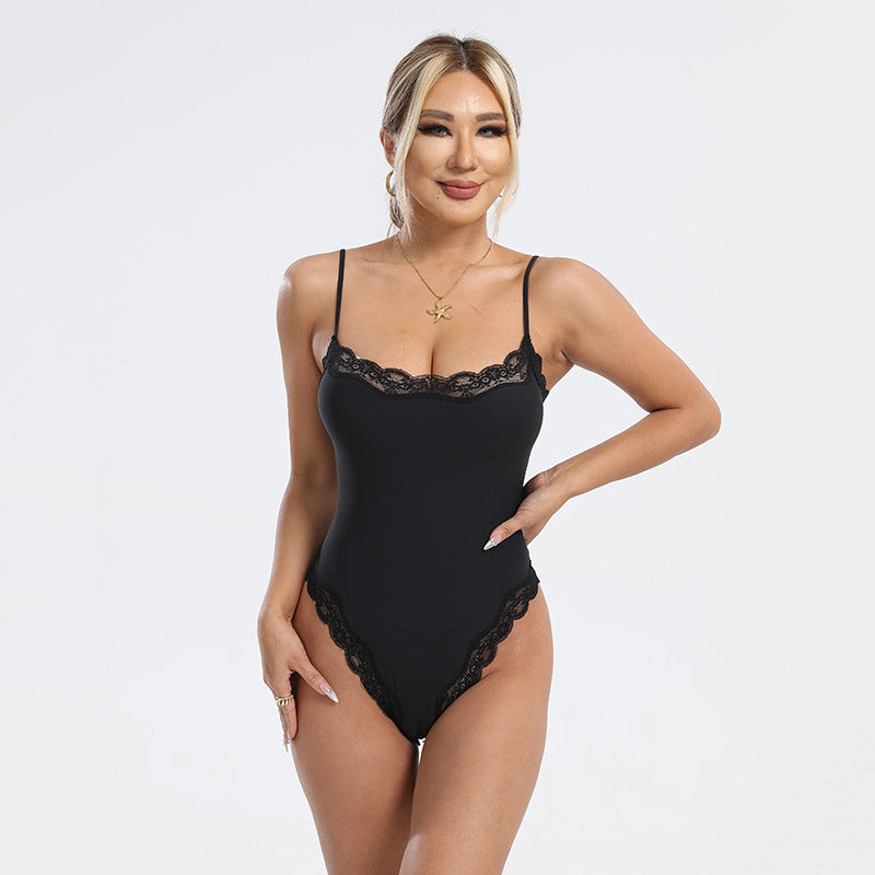 Corrigerend Bodysuit met Kanten Afwerking