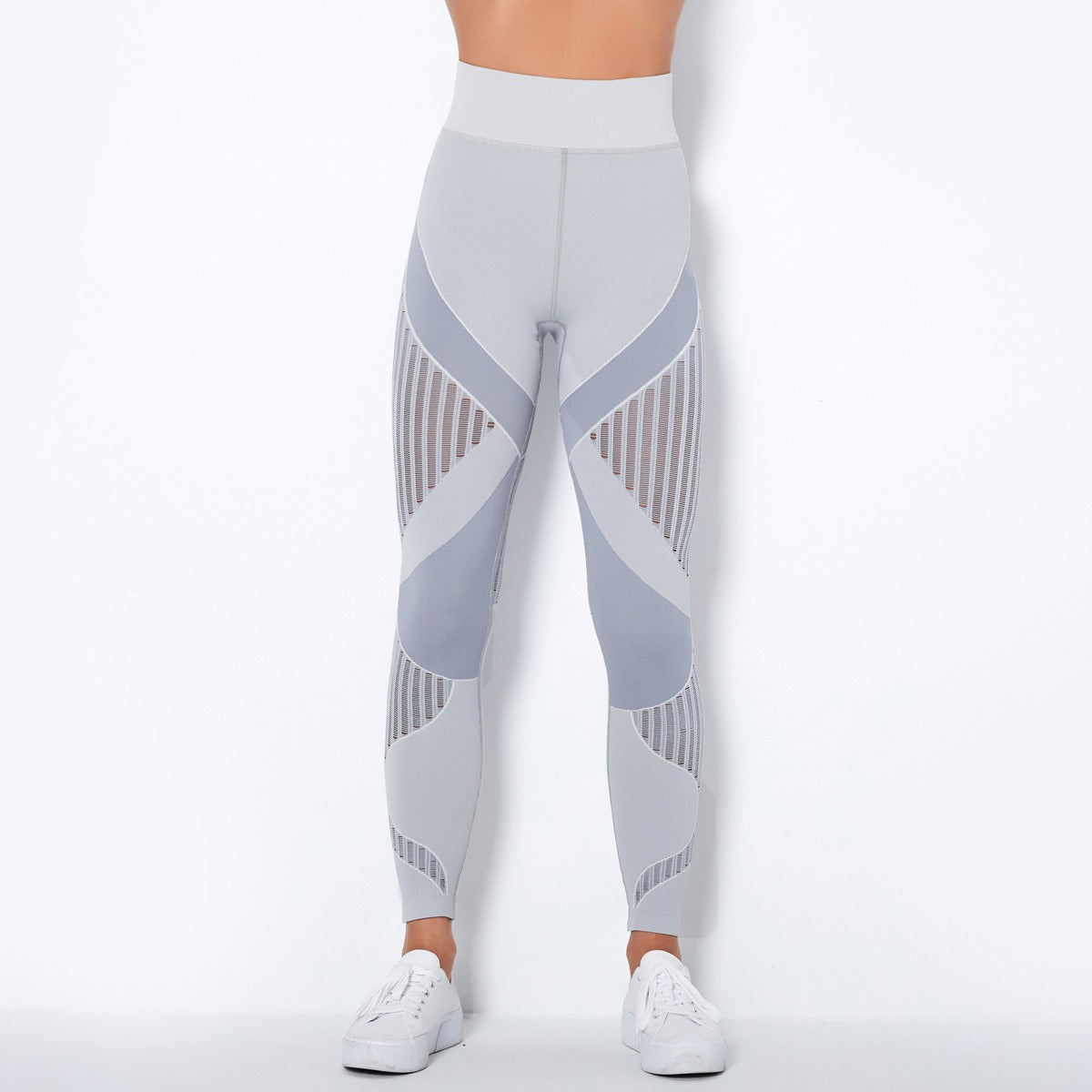 Naadloze Mesh Sculpting Legging met Hoge Taille