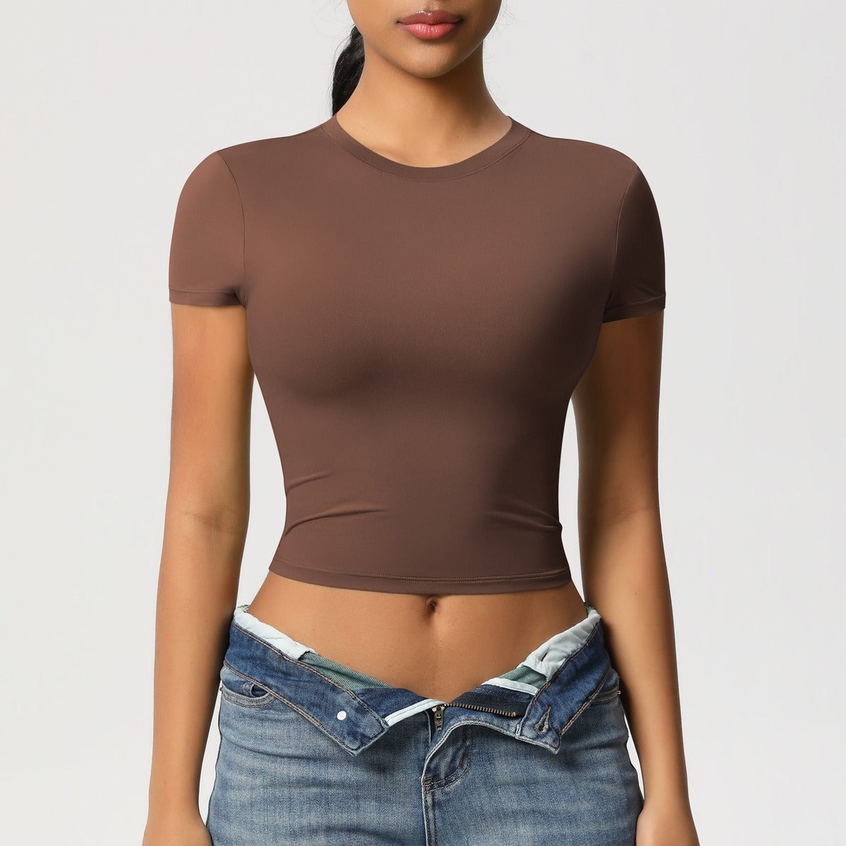 Second-Skin Vormgevende Actieve Crop Top