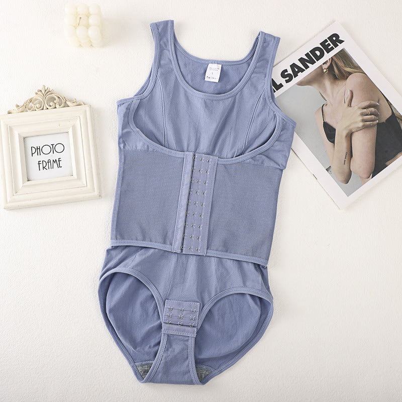 Taillerende Bodysuit met Brede Bandjes en Haak- en Oogsluiting