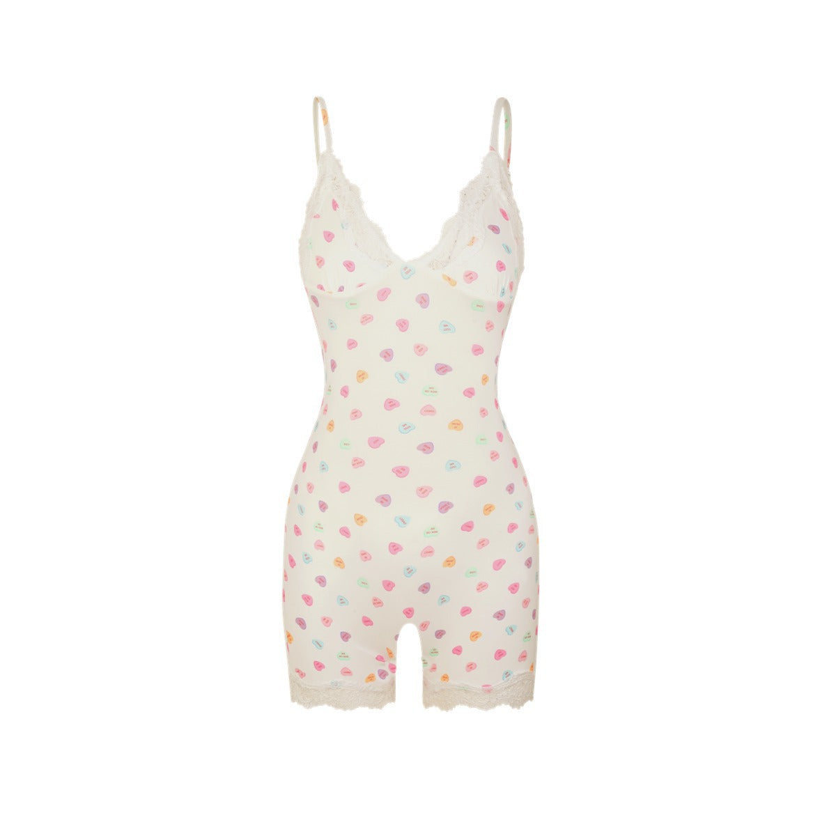 Corrigerend Romper Bodysuit met Kanten Afwerking