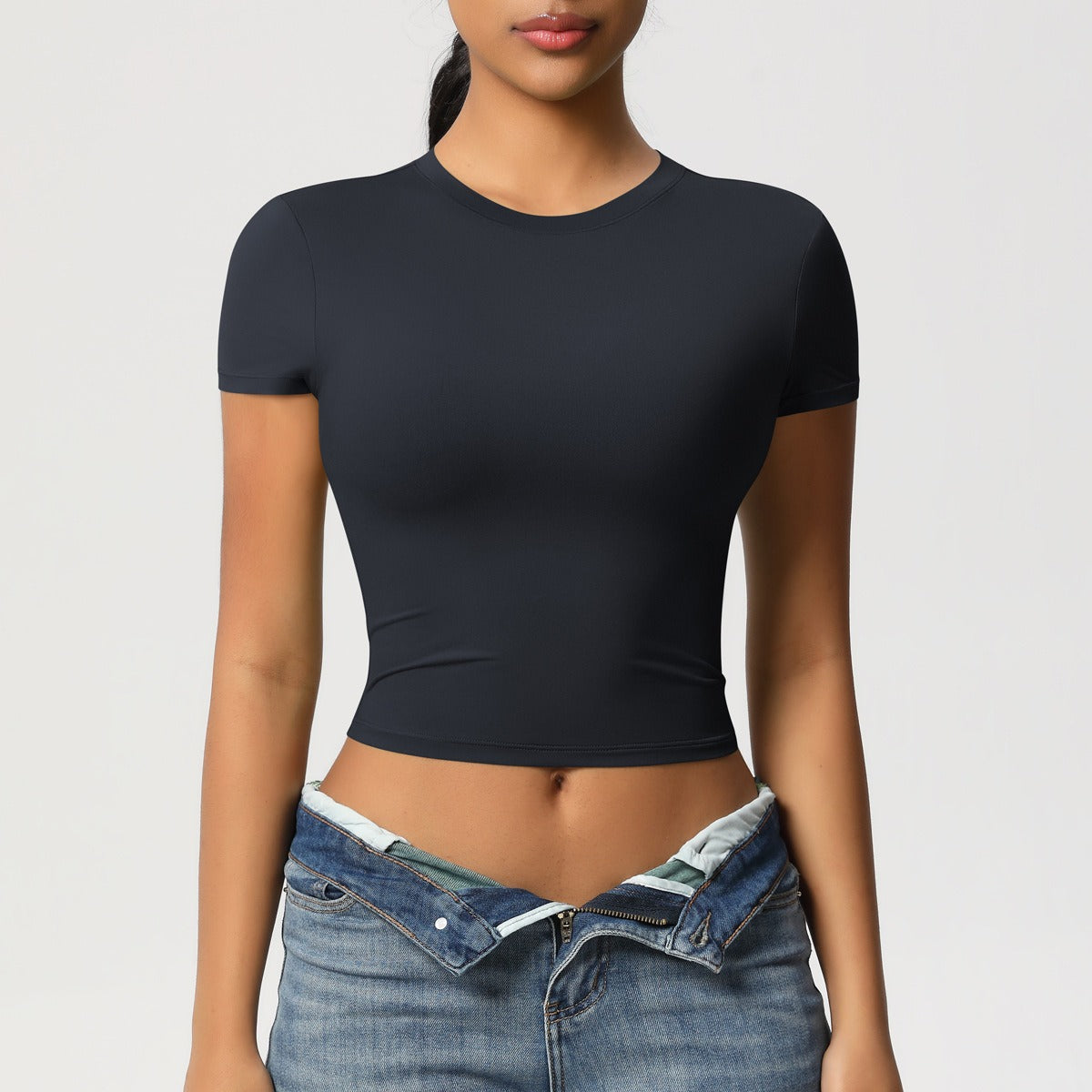 Second-Skin Vormgevende Actieve Crop Top