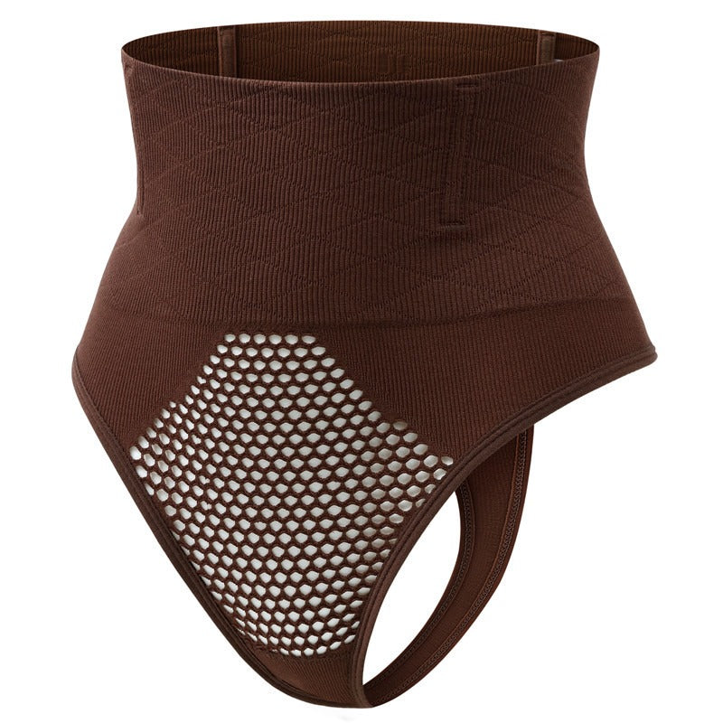 High Waist Corrigerende String met Mesh