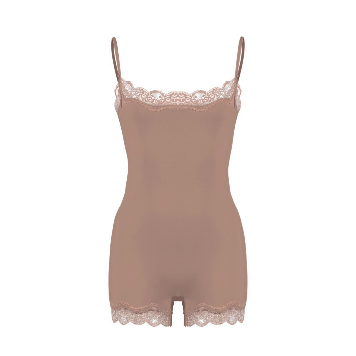 Corrigerende Bodysuit Shorts met Kanten Afwerking