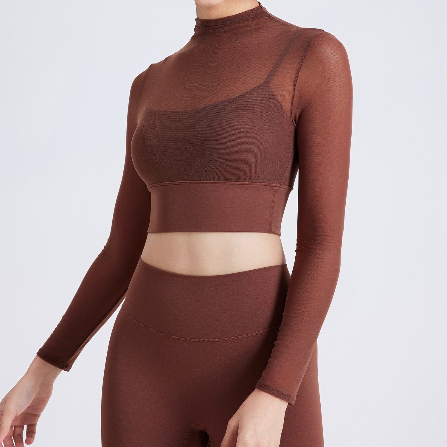 Crop Top met Lange Mouwen voor Vormgevende Compressie