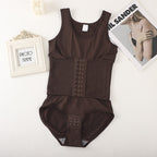 Taillerende Bodysuit met Brede Bandjes en Haak- en Oogsluiting