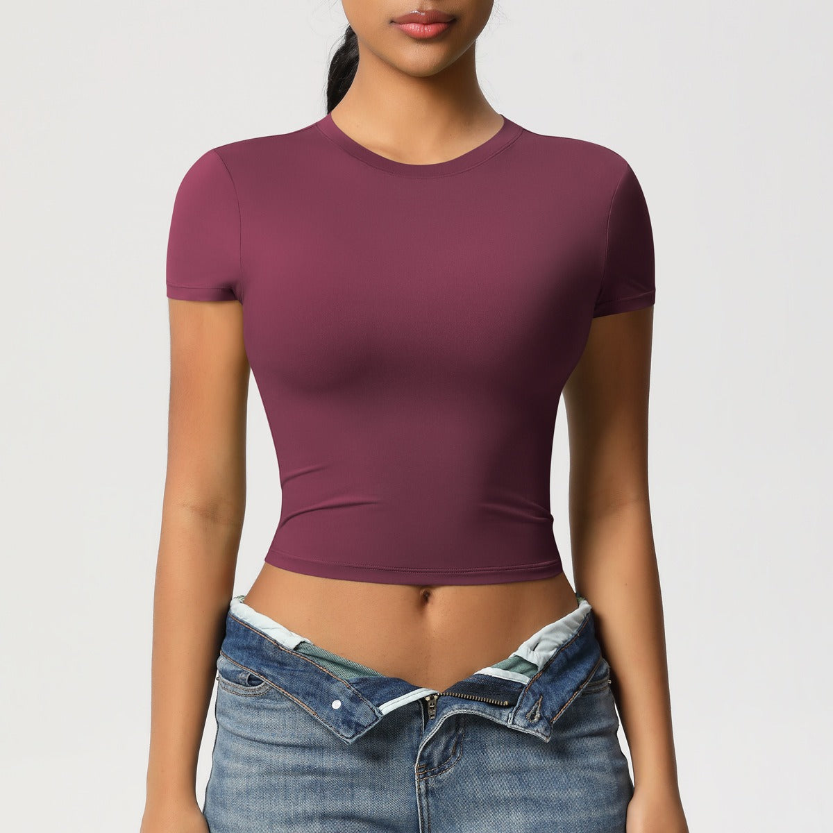 Second-Skin Vormgevende Actieve Crop Top