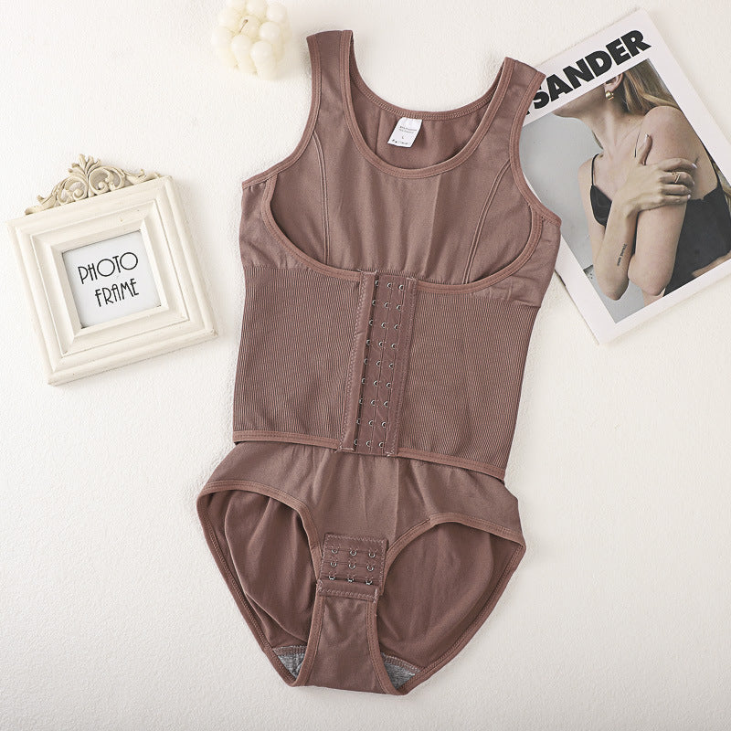 Taillerende Bodysuit met Brede Bandjes en Haak- en Oogsluiting