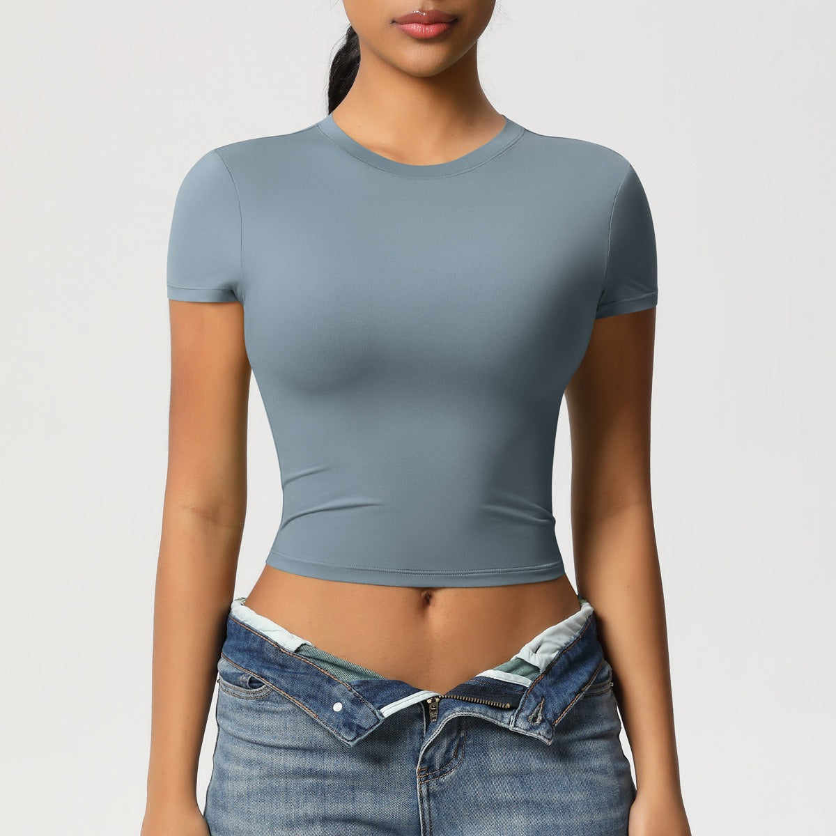 Second-Skin Vormgevende Actieve Crop Top
