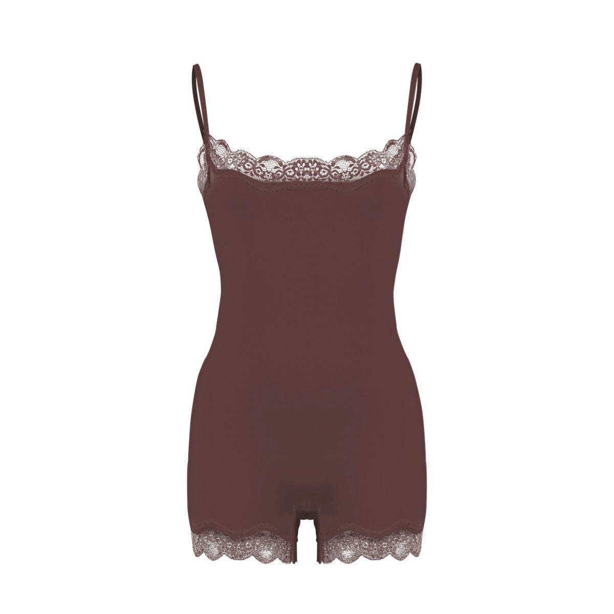 Corrigerende Bodysuit Shorts met Kanten Afwerking