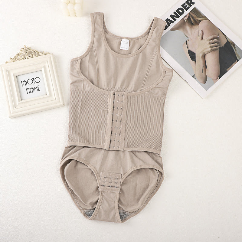 Taillerende Bodysuit met Brede Bandjes en Haak- en Oogsluiting
