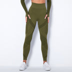 Naadloze Mesh Sculpting Legging met Hoge Taille