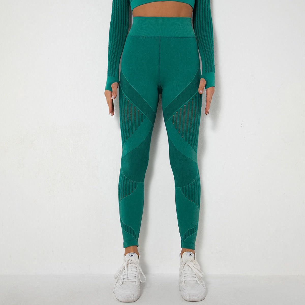 Naadloze Mesh Sculpting Legging met Hoge Taille
