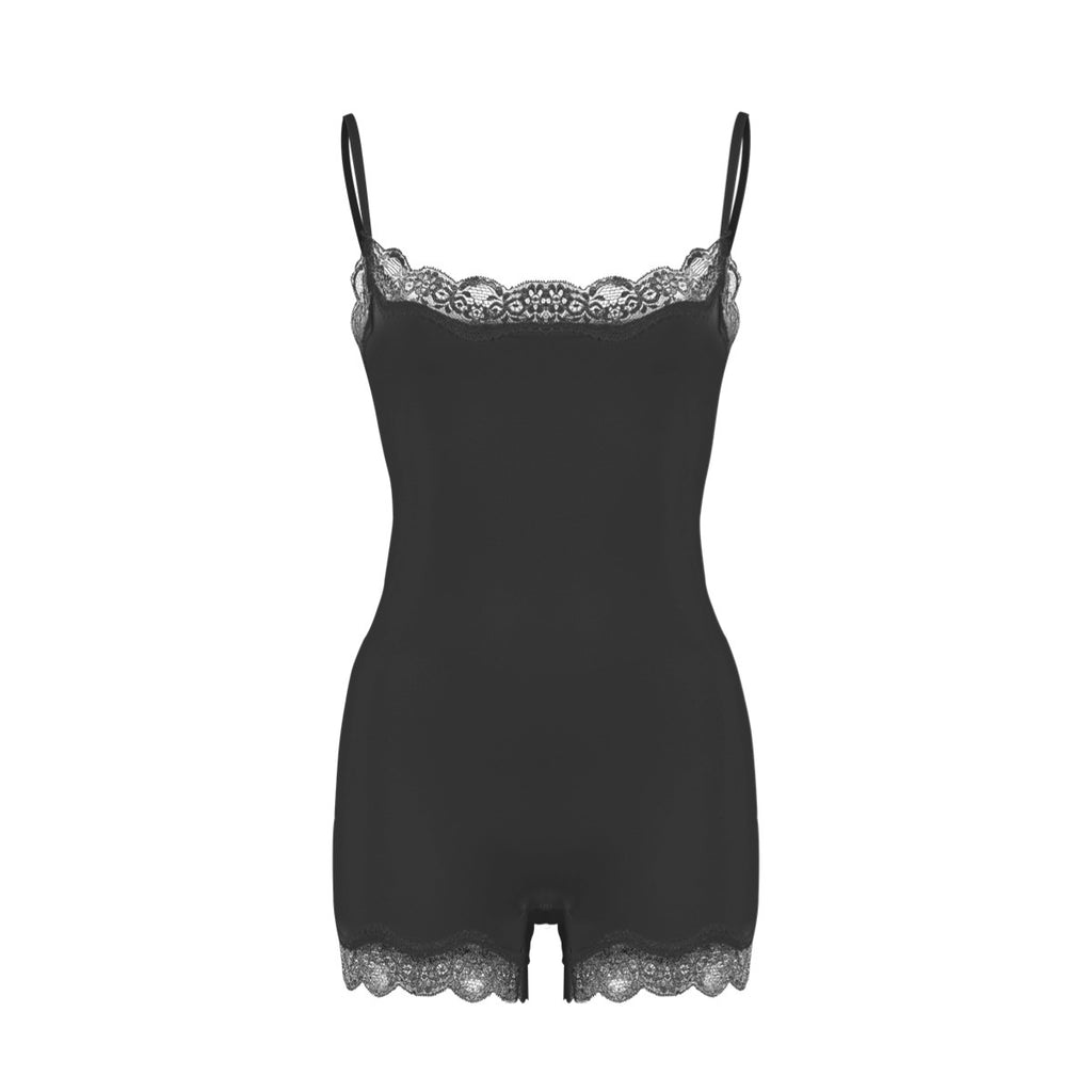 Corrigerende Bodysuit Shorts met Kanten Afwerking