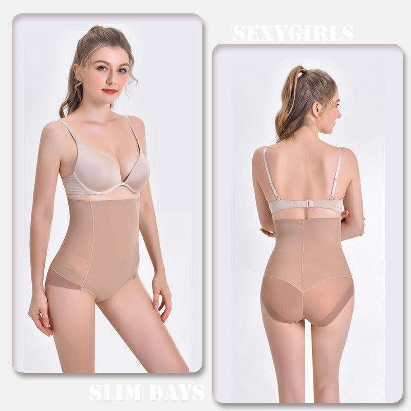 Corrigerende slip met hoge taille en mesh details