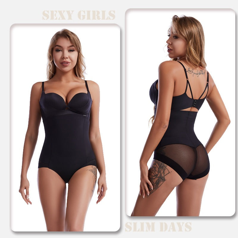 Corrigerende slip met hoge taille en mesh details