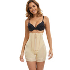 Front-Zip High-Waist Sculpting Shaping Shorts