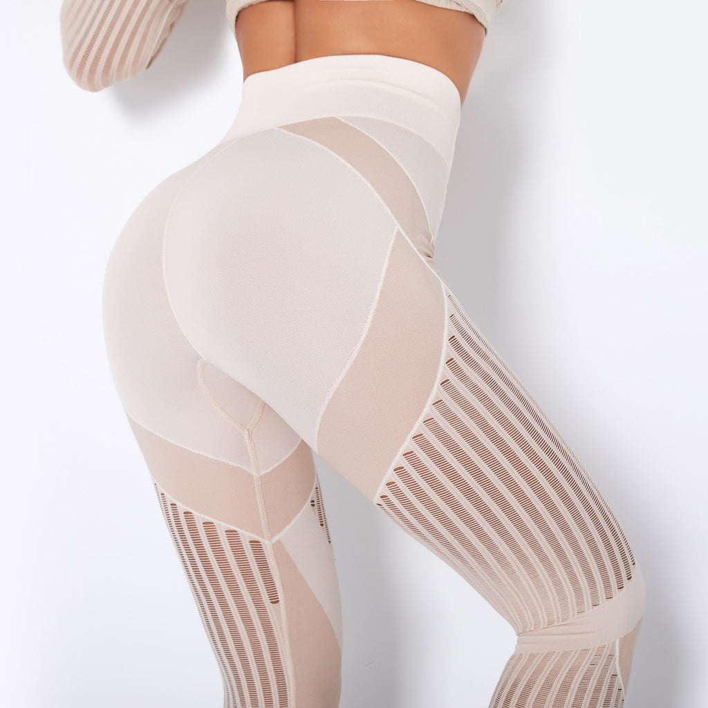 Naadloze Mesh Sculpting Legging met Hoge Taille