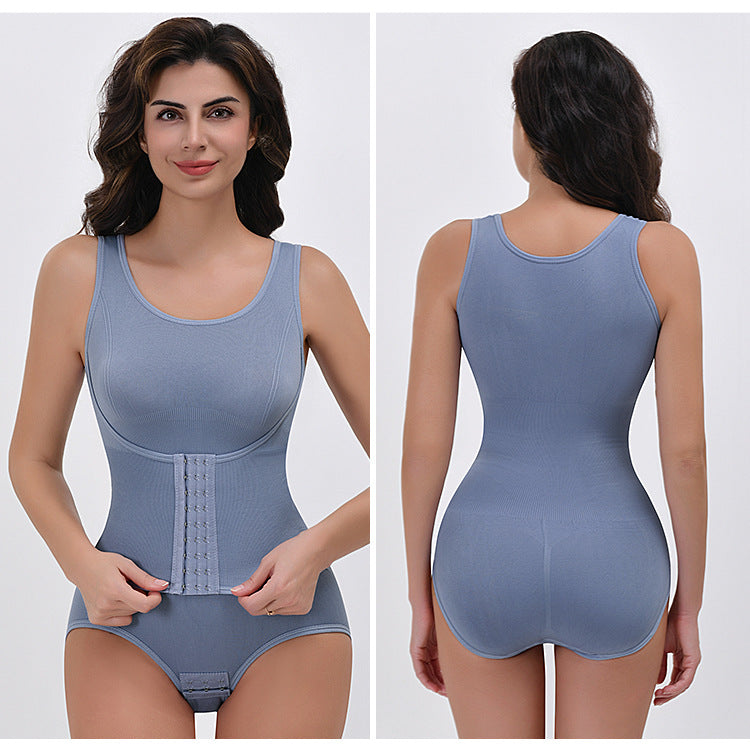 Taillerende Bodysuit met Brede Bandjes en Haak- en Oogsluiting