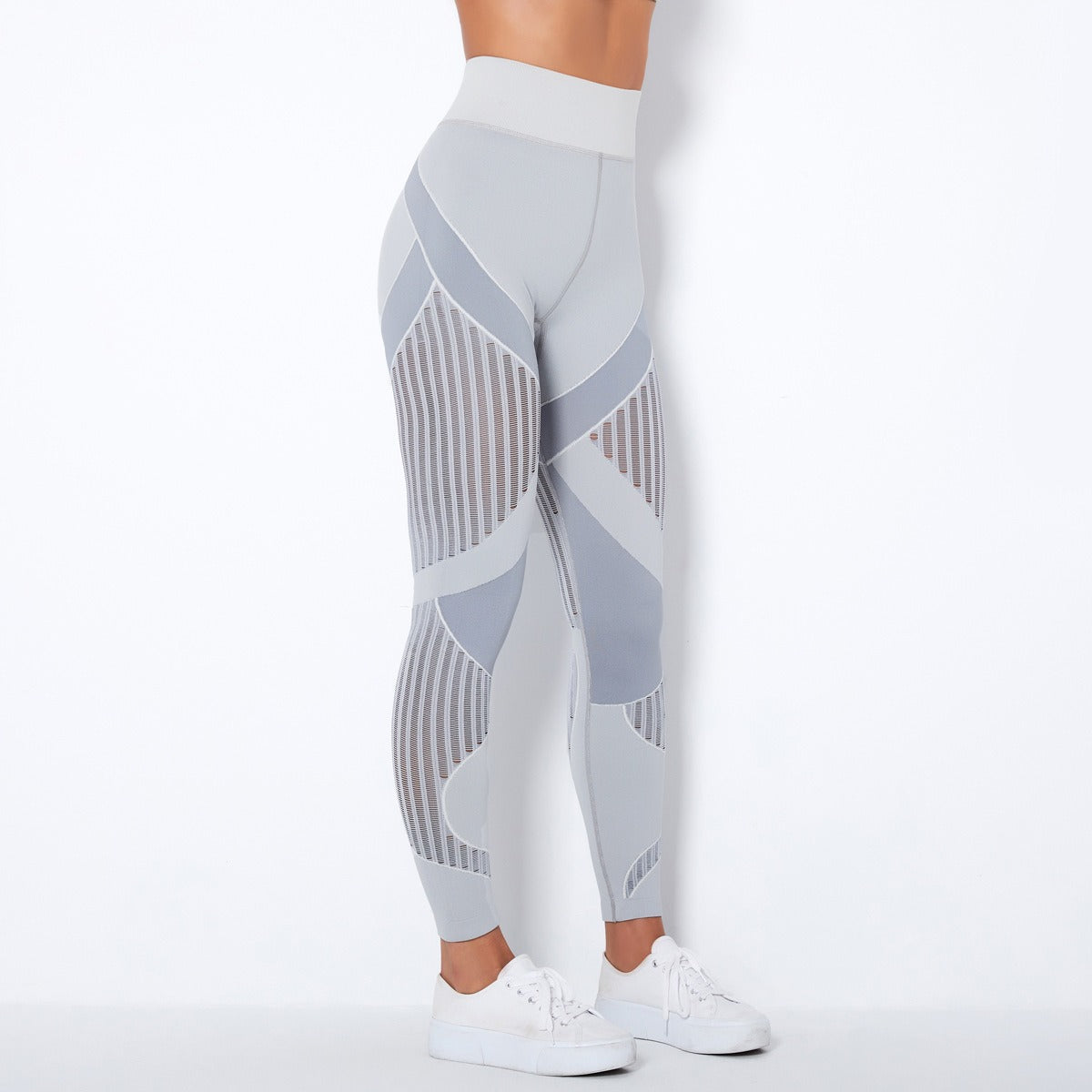 Naadloze Mesh Sculpting Legging met Hoge Taille