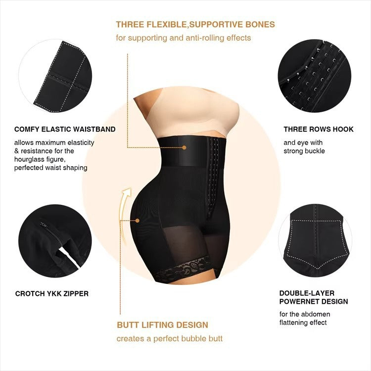 Taille Vormende Shorts met Haaksluiting
