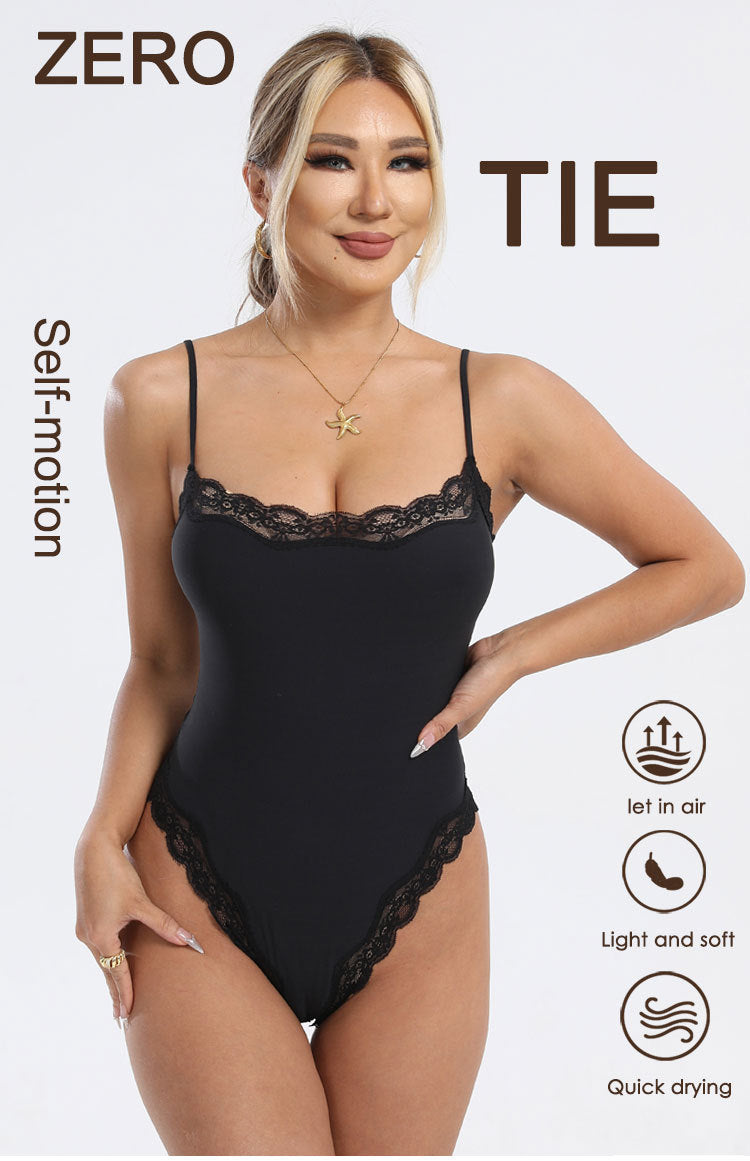 Corrigerend Bodysuit met Kanten Afwerking