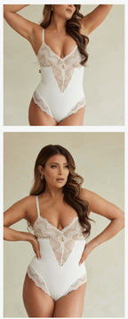 Corrigerende Bodysuit met Kanten Panel