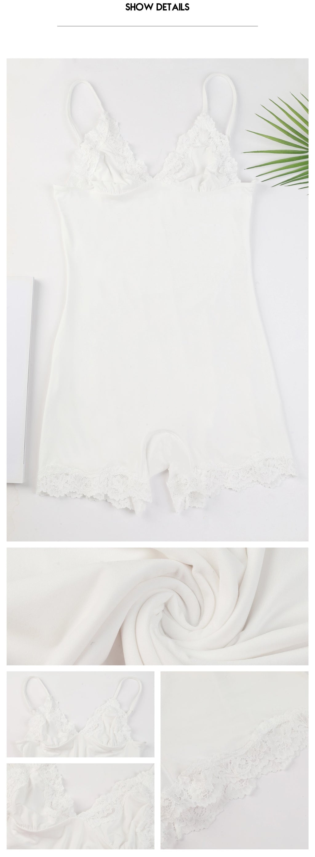 Corrigerende bodysuit met kanten afwerking