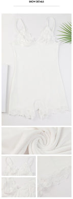 Corrigerende bodysuit met kanten afwerking