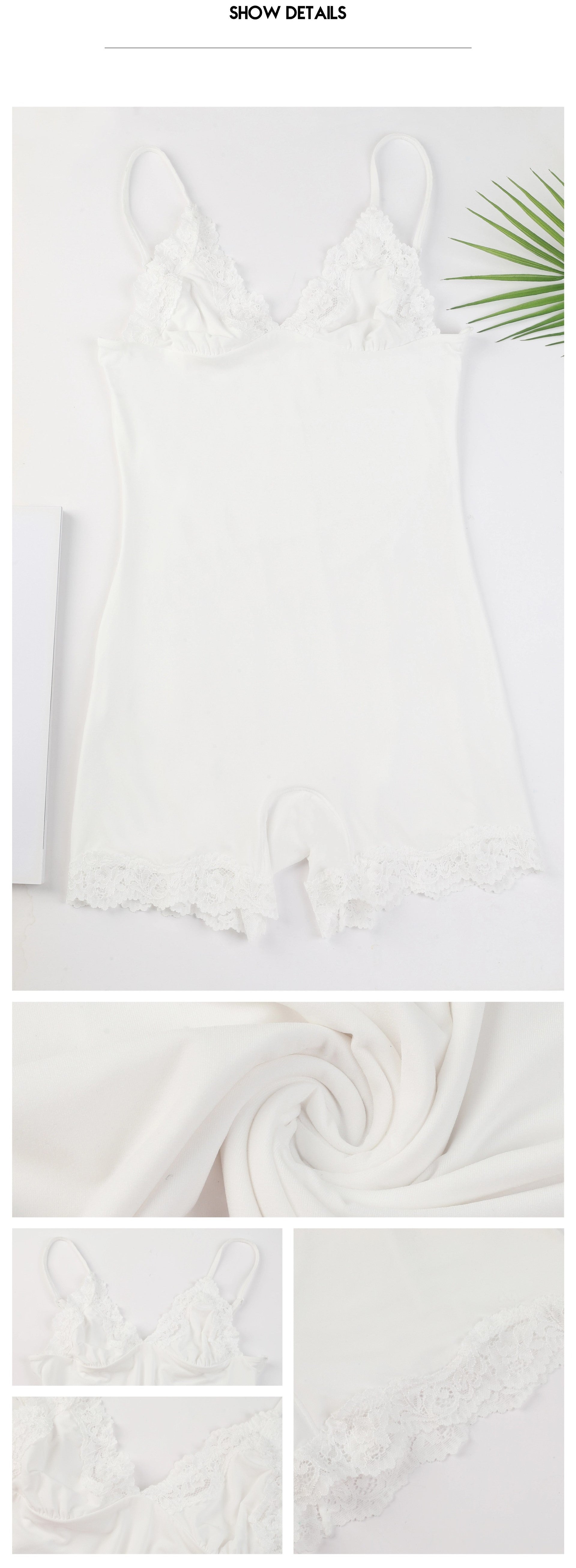 Corrigerende bodysuit met kanten afwerking