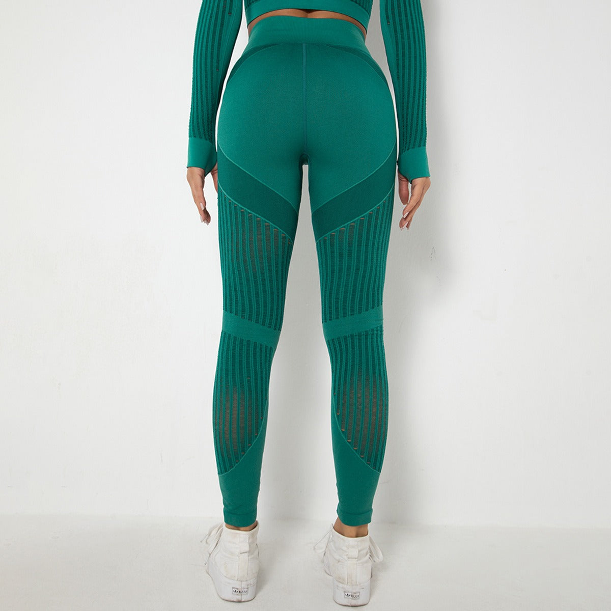 Naadloze Mesh Sculpting Legging met Hoge Taille