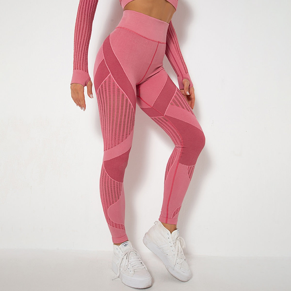 Naadloze Mesh Sculpting Legging met Hoge Taille