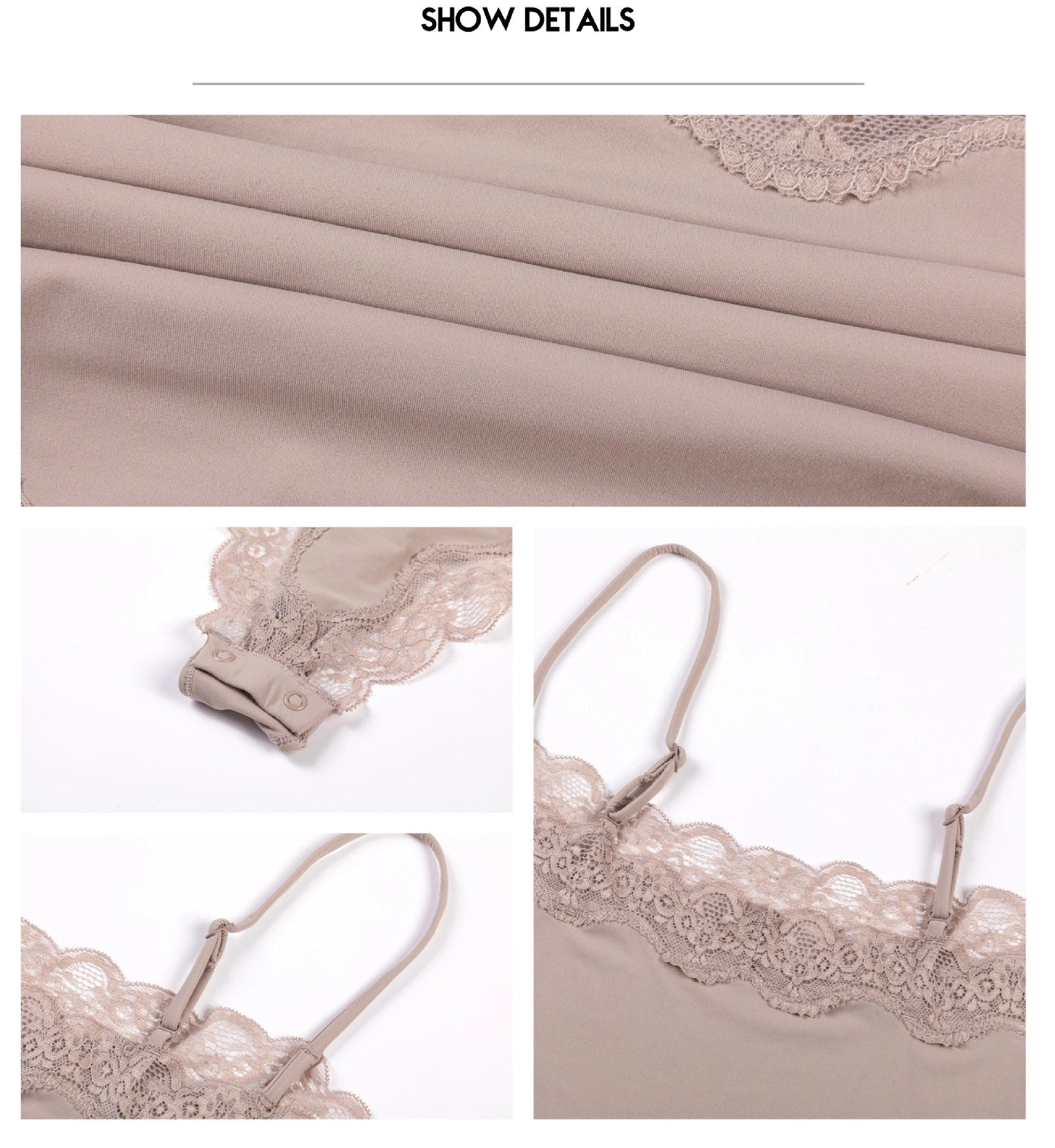 Cami-body met kanten rand