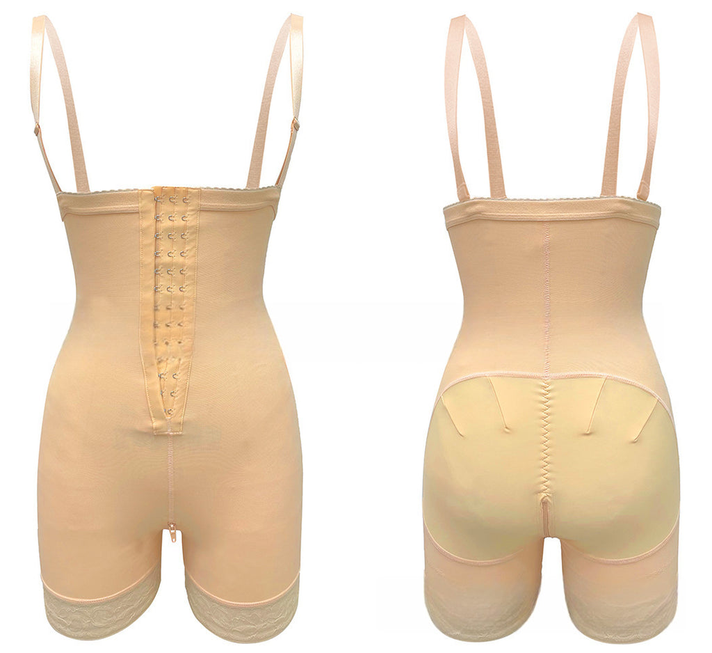 Hele Bodysuit met Haaksluiting & Dijbeen Vorming om Taille te Scuplteren
