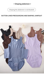Taillerende Bodysuit met Brede Bandjes en Haak- en Oogsluiting