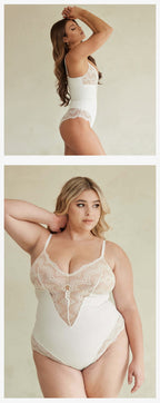Corrigerende Bodysuit met Kanten Panel