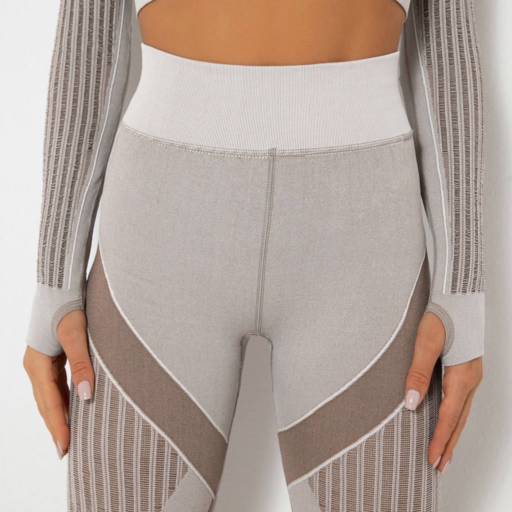 Naadloze Mesh Sculpting Legging met Hoge Taille