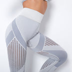 Naadloze Mesh Sculpting Legging met Hoge Taille